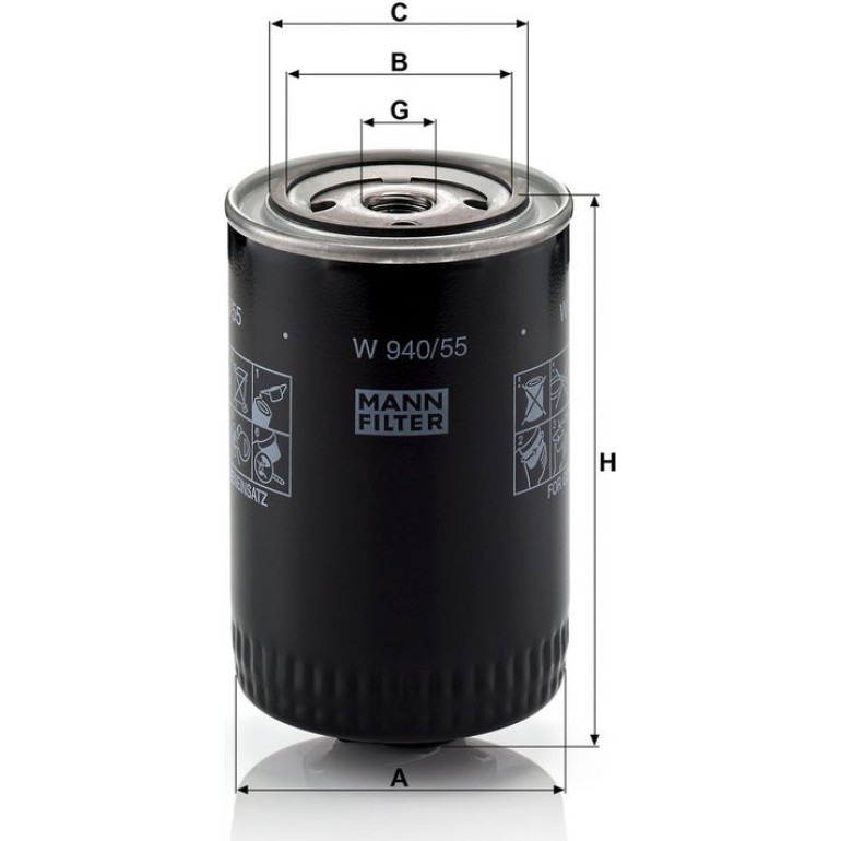 Ölfilter W 940/55 Ölfilter W 940/55