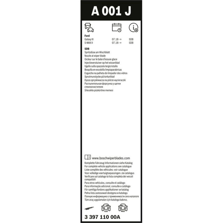 BOSCH A 001 J Scheibenwischer Aerotwin 3 397 110 00A für FORD