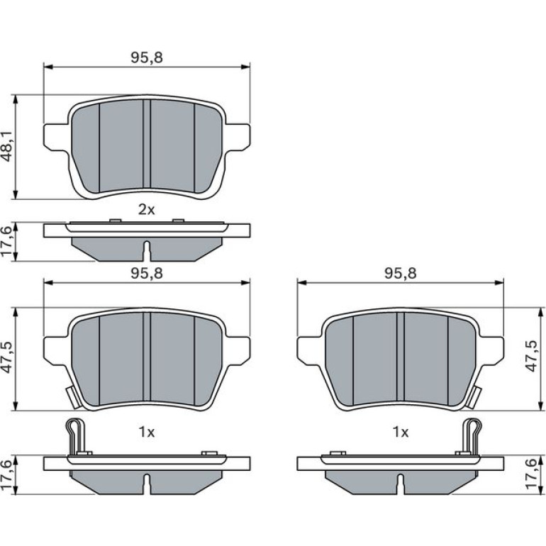 Bremsbelagsatz, Scheibenbremse 0 986 494 802 Bremsbelagsatz, Scheibenbremse 0 986 494 802