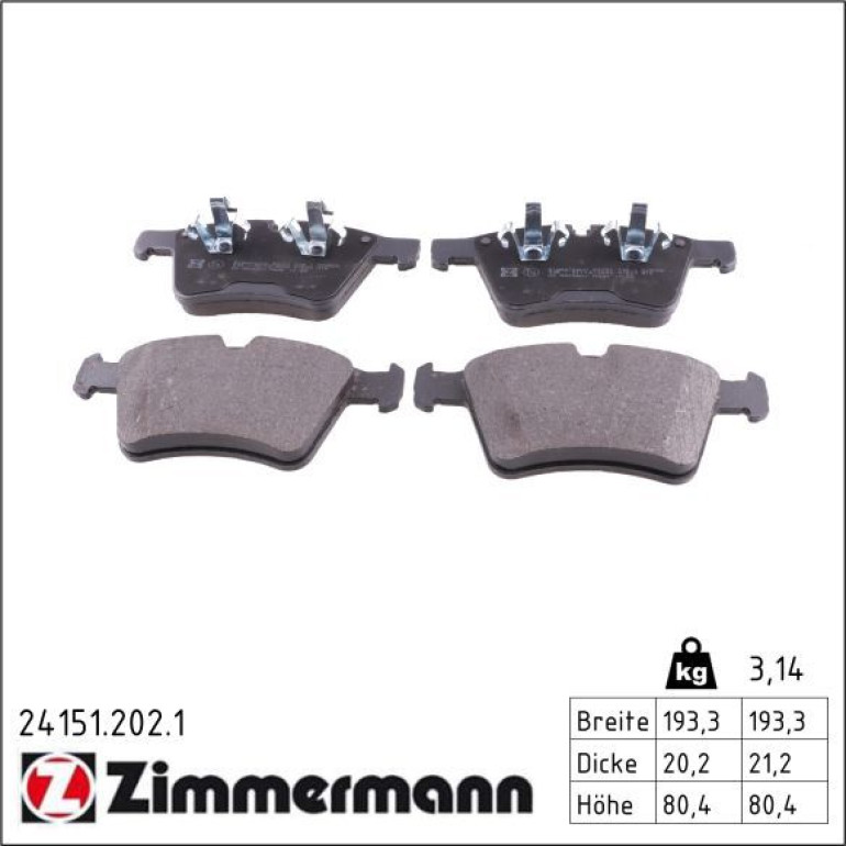 Bremsbelagsatz, Scheibenbremse 24151.202.1 Bremsbelagsatz, Scheibenbremse 24151.202.1