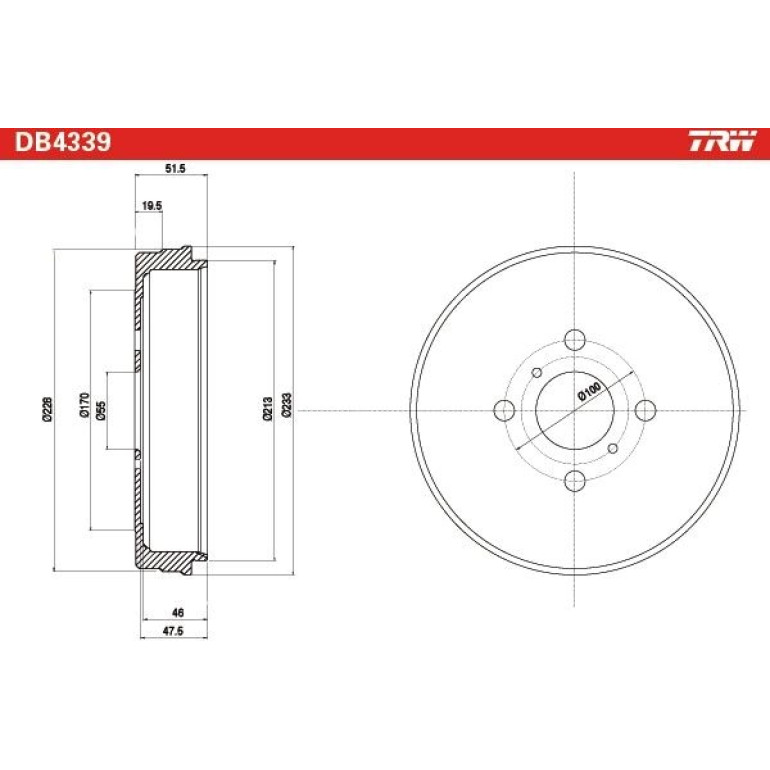 Bremstrommel DB4339
