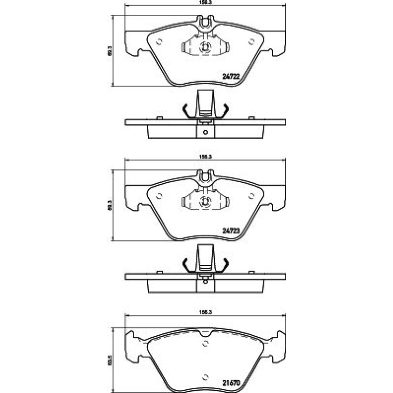 Bremsbelagsatz, Scheibenbremse 8DB 355 014-291