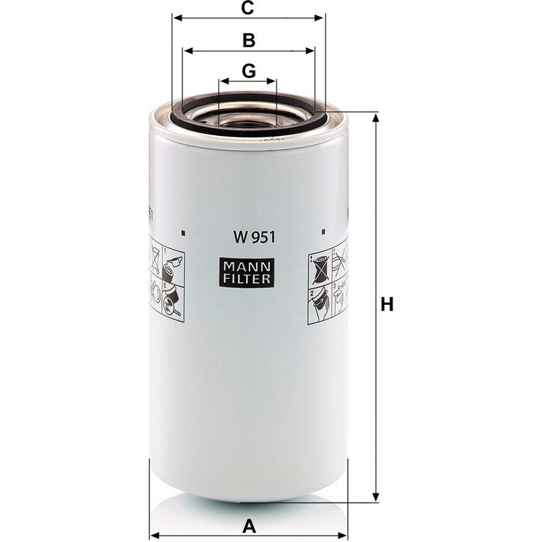 Ölfilter W 951 Ölfilter W 951