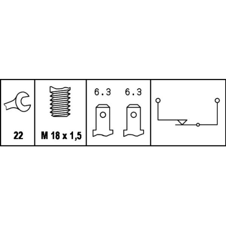 Schalter, Rückfahrleuchte 6ZF 004 843-001