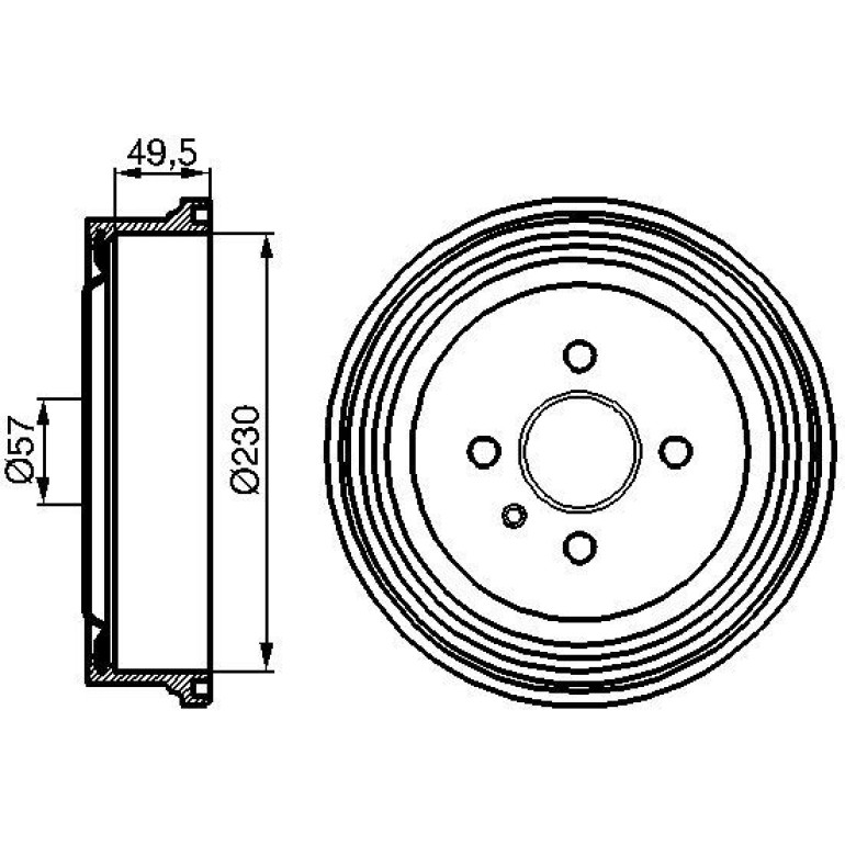Bremstrommel 0 986 477 100 Bremstrommel 0 986 477 100
