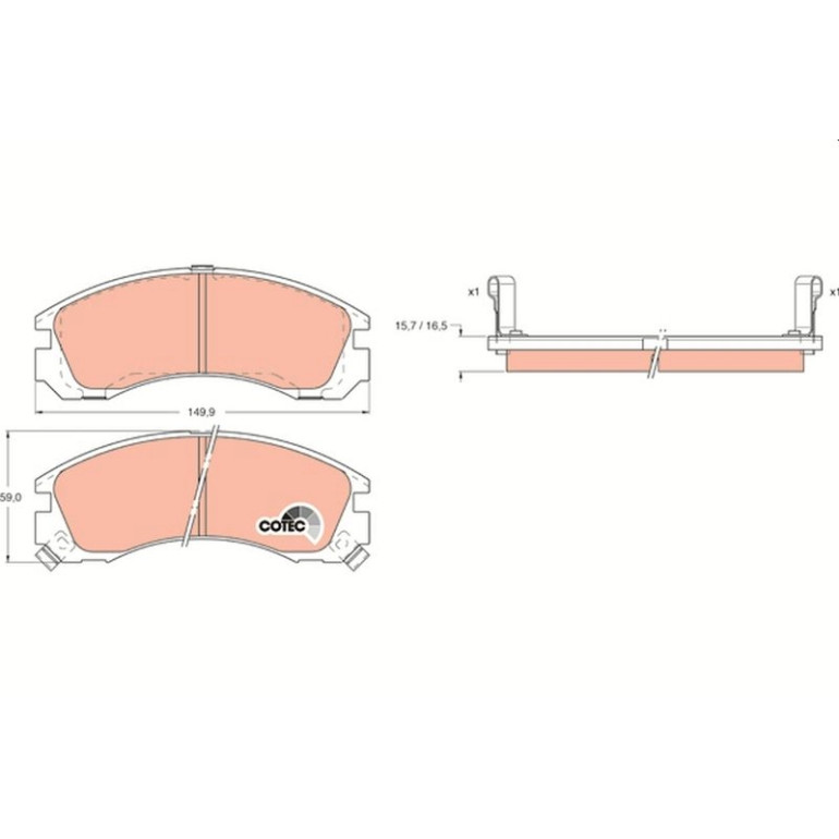 Bremsbelagsatz, Scheibenbremse GDB1126 Bremsbelagsatz, Scheibenbremse GDB1126