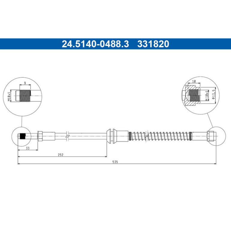 Bremsschlauch 24.5140-0488.3 Bremsschlauch 24.5140-0488.3