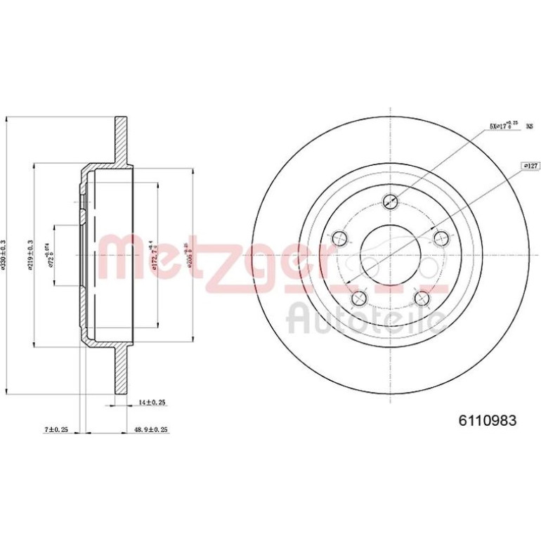 Bremsscheibe 6110983 Bremsscheibe 6110983