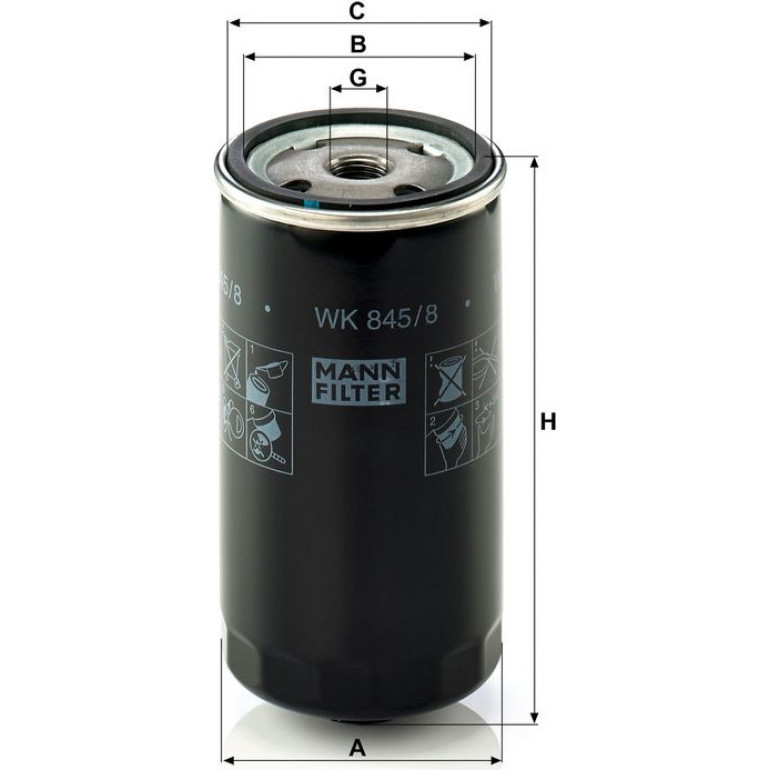 Kraftstofffilter WK 845/8