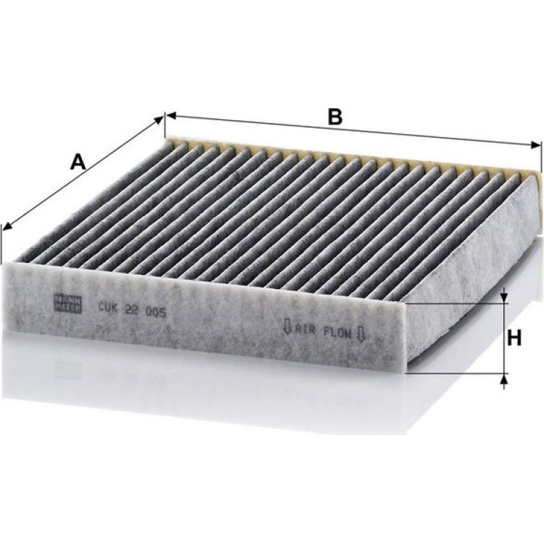 MANN-FILTER CUK 22 005 Innenraumfilter, Aktivkohlefilter MANN-FILTER CUK 22 005 Innenraumfilter, Aktivkohlefilter