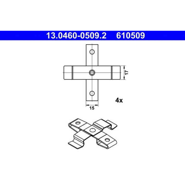 Zubehörsatz, Scheibenbremsbelag 13.0460-0509.2 Zubehörsatz, Scheibenbremsbelag 13.0460-0509.2