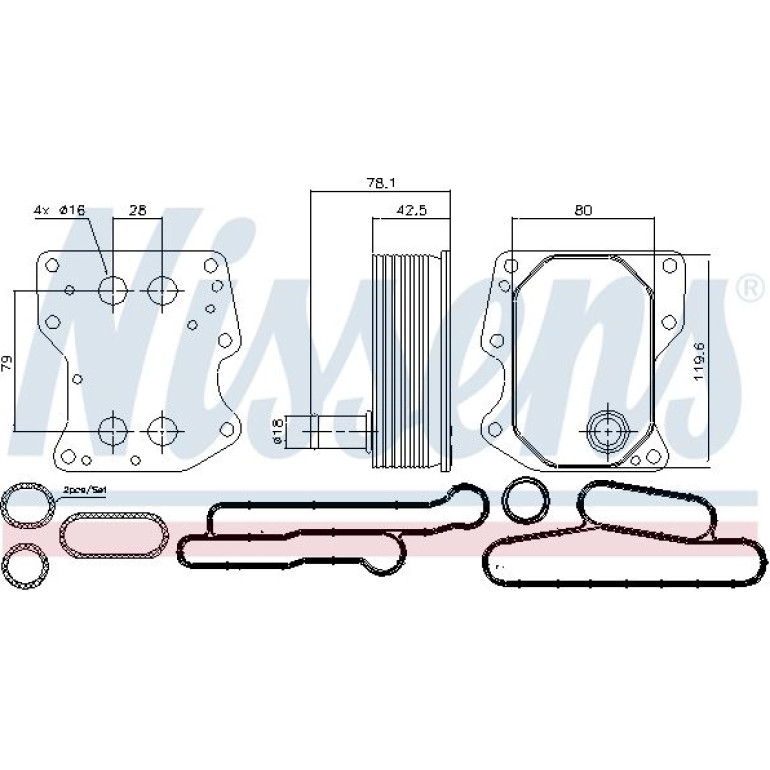 Ölkühler, Motoröl 90723 Ölkühler, Motoröl 90723