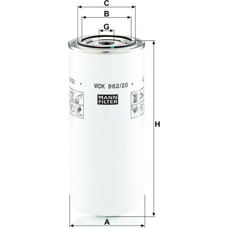 Kraftstofffilter WDK 962/20 Kraftstofffilter WDK 962/20