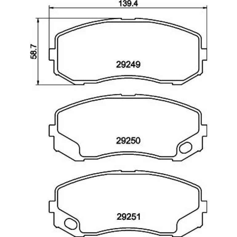 Bremsbelagsatz, Scheibenbremse 8DB 355 005-581