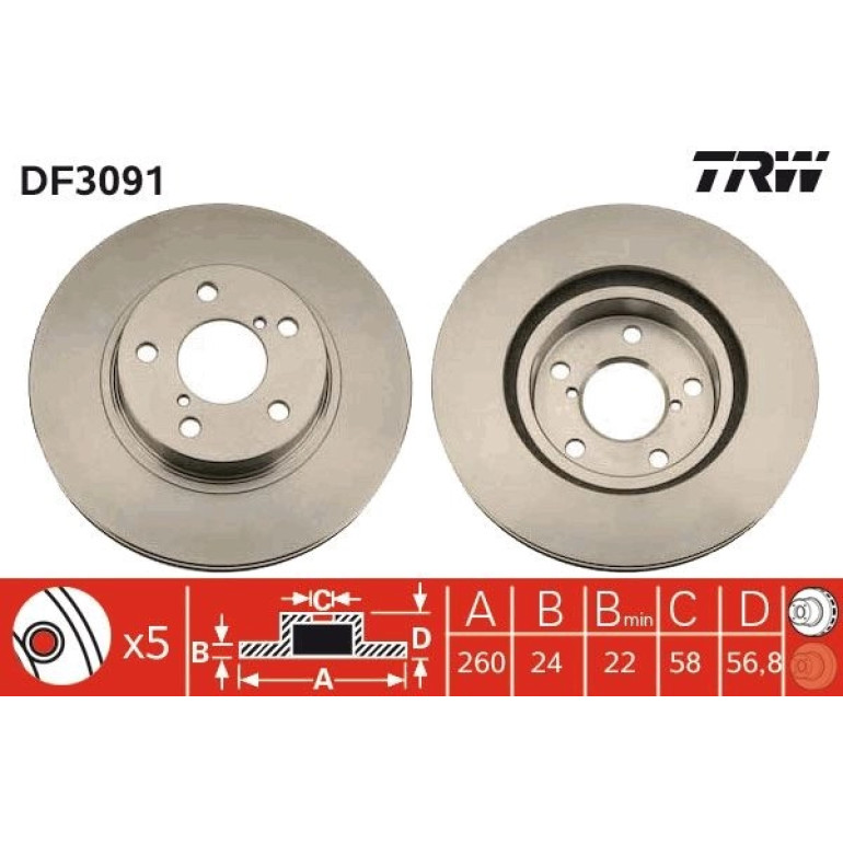 Bremsscheibe DF3091 Bremsscheibe DF3091