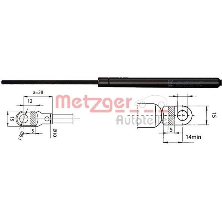 Gasfeder, Koffer-/Laderaum 2110283 Gasfeder, Koffer-/Laderaum 2110283