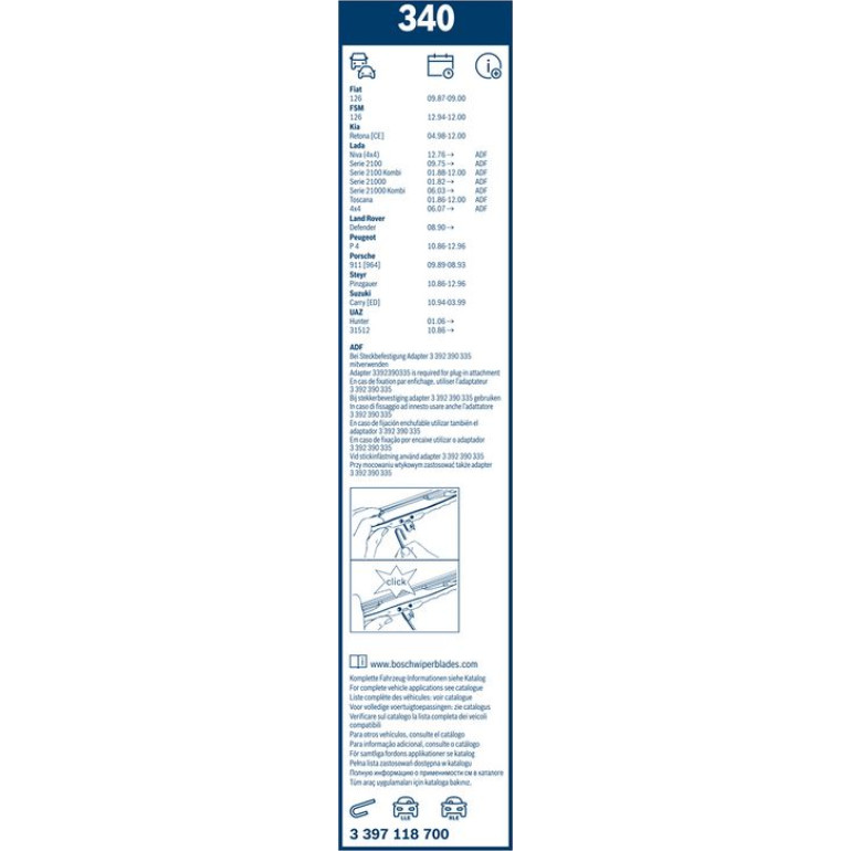 BOSCH 202 Scheibenwischer Twin 3 397 118 700 BOSCH 202 Scheibenwischer Twin 3 397 118 700