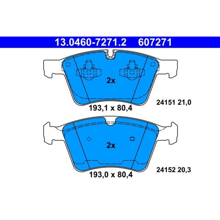 Bremsbelagsatz, Scheibenbremse 13.0460-7271.2 Bremsbelagsatz, Scheibenbremse 13.0460-7271.2
