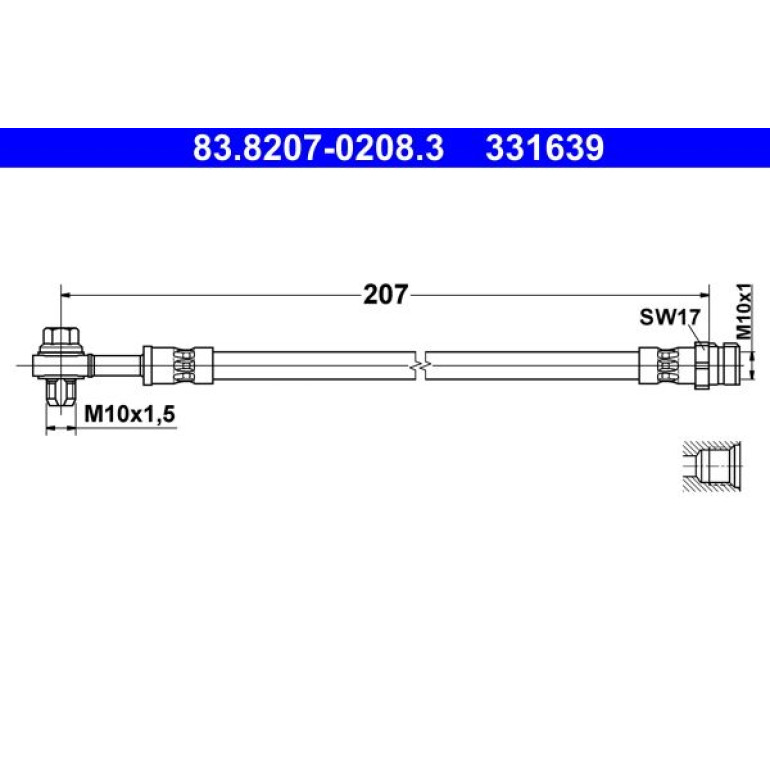 Bremsschlauch 83.8207-0208.3 Bremsschlauch 83.8207-0208.3
