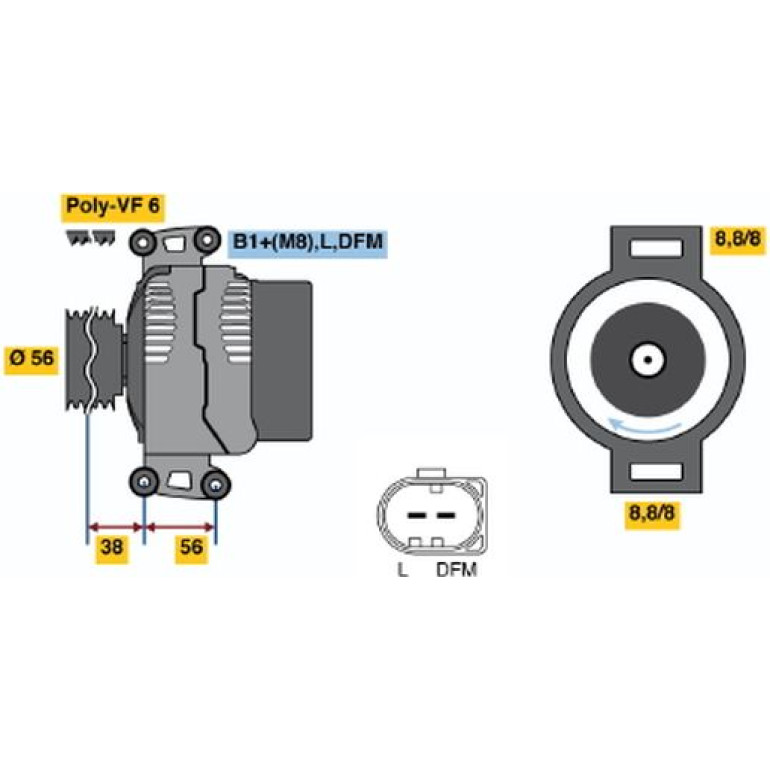 Generator 0 124 615 009 Generator 0 124 615 009