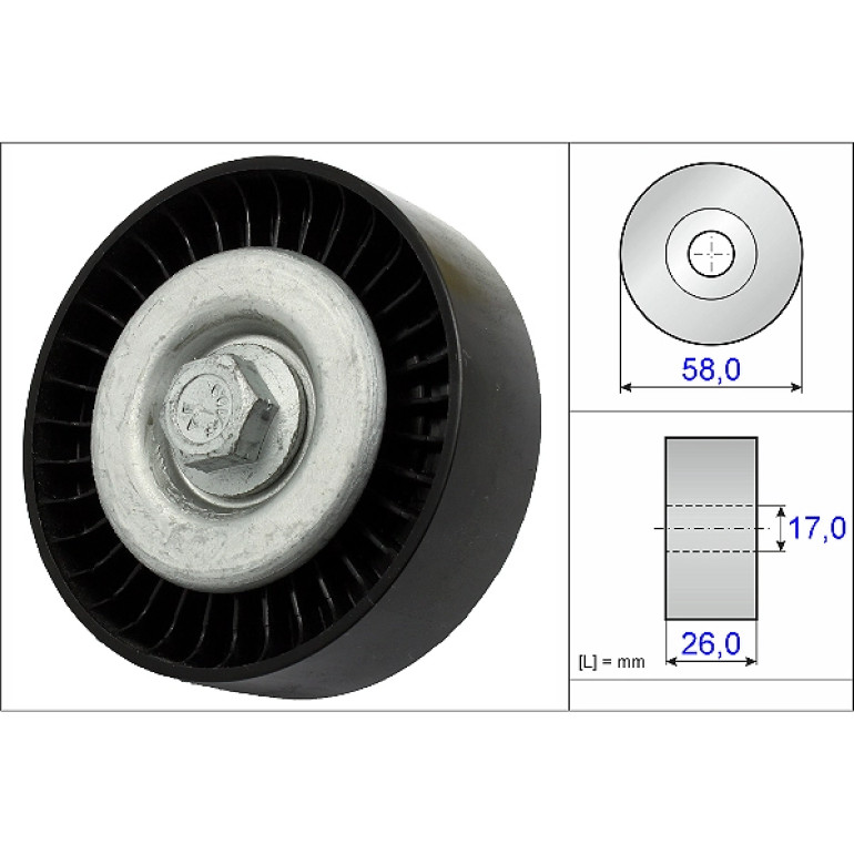 Umlenk-/Führungsrolle, Keilrippenriemen 532 0669 10 Umlenk-/Führungsrolle, Keilrippenriemen 532 0669 10