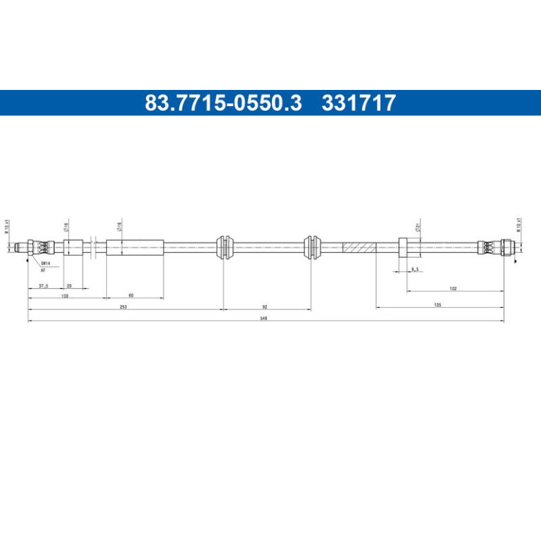 Bremsschlauch 83.7715-0550.3