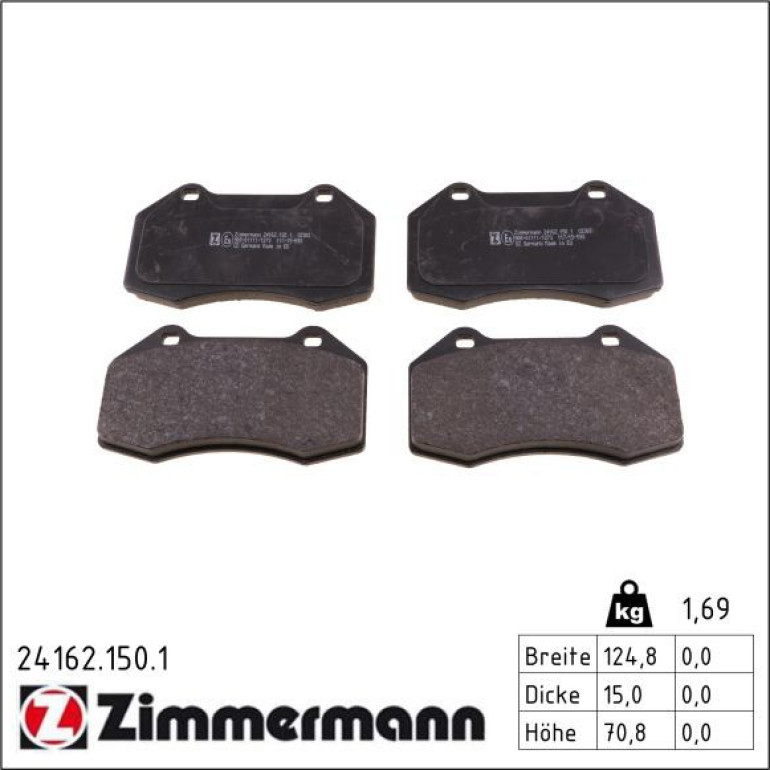 Bremsbelagsatz, Scheibenbremse 24162.150.1 Bremsbelagsatz, Scheibenbremse 24162.150.1