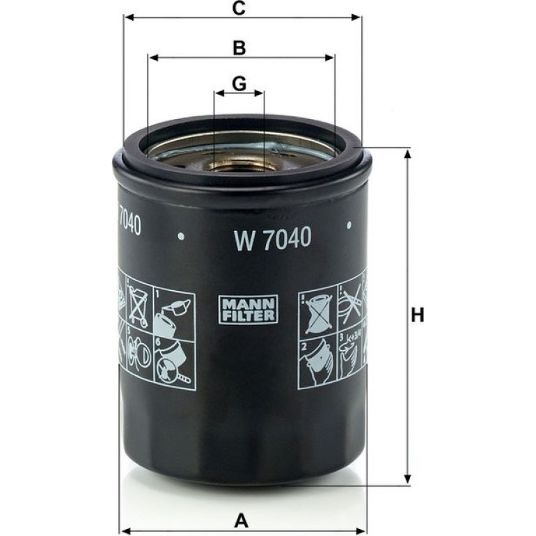 Ölfilter W 7040