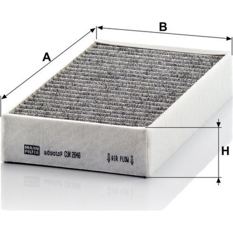MANN-FILTER CUK 2646-2 Innenraumfilter, Aktivkohlefilter