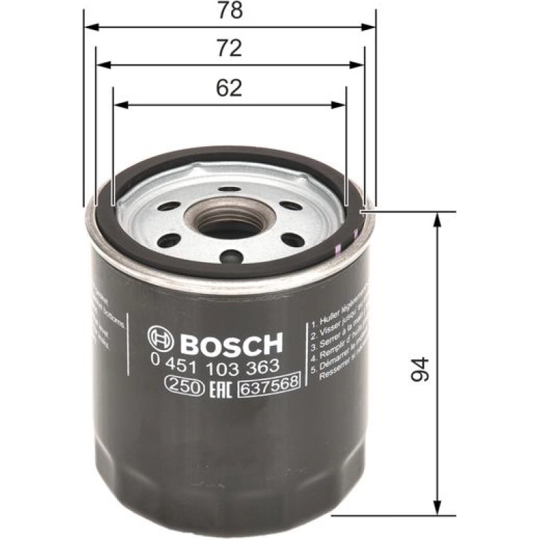 BOSCH 0 451 103 363 Ölfilter BOSCH 0 451 103 363 Ölfilter