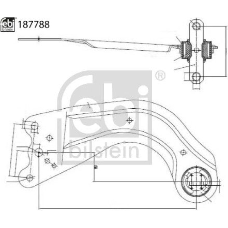 FEBI BILSTEIN 187788 Querlenker, Lenker, Radaufhängung FEBI BILSTEIN 187788 Querlenker, Lenker, Radaufhängung