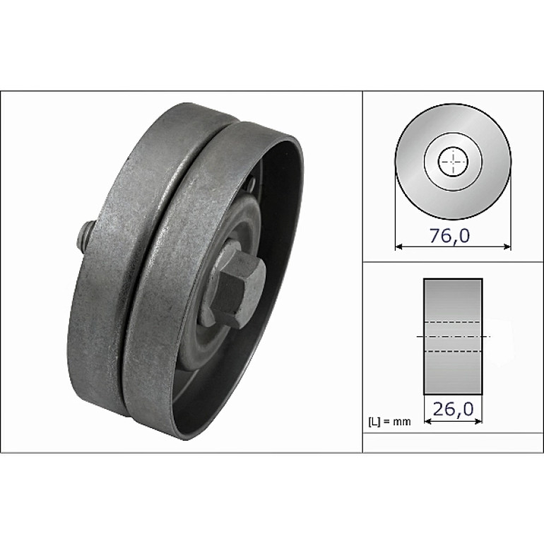 Umlenk-/Führungsrolle, Keilrippenriemen 532 0326 30 Umlenk-/Führungsrolle, Keilrippenriemen 532 0326 30