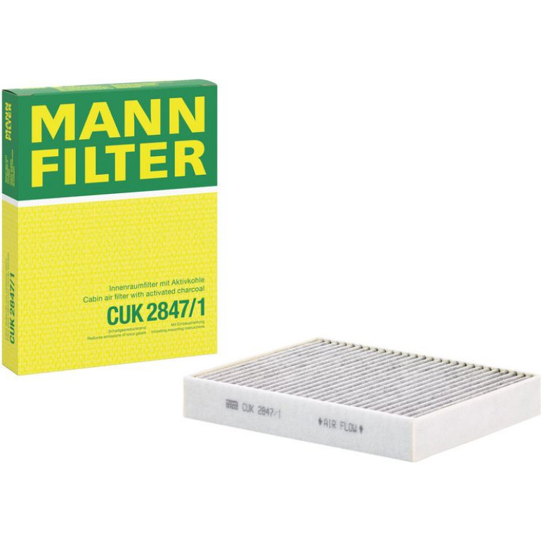 MANN-FILTER CUK 2847/1 Innenraumfilter, Aktivkohlefilter MANN-FILTER CUK 2847/1 Innenraumfilter, Aktivkohlefilter