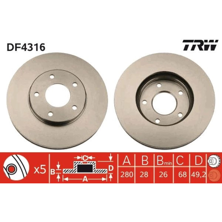 Bremsscheibe DF4316 Bremsscheibe DF4316