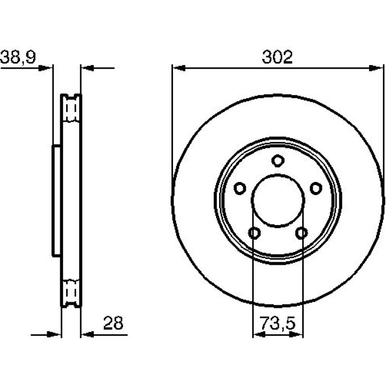 Bremsscheibe 0 986 479 117 Bremsscheibe 0 986 479 117