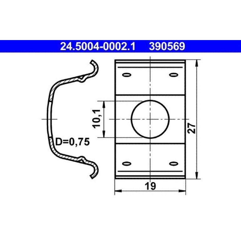 Halter, Bremsschlauch 24.5004-0002.1