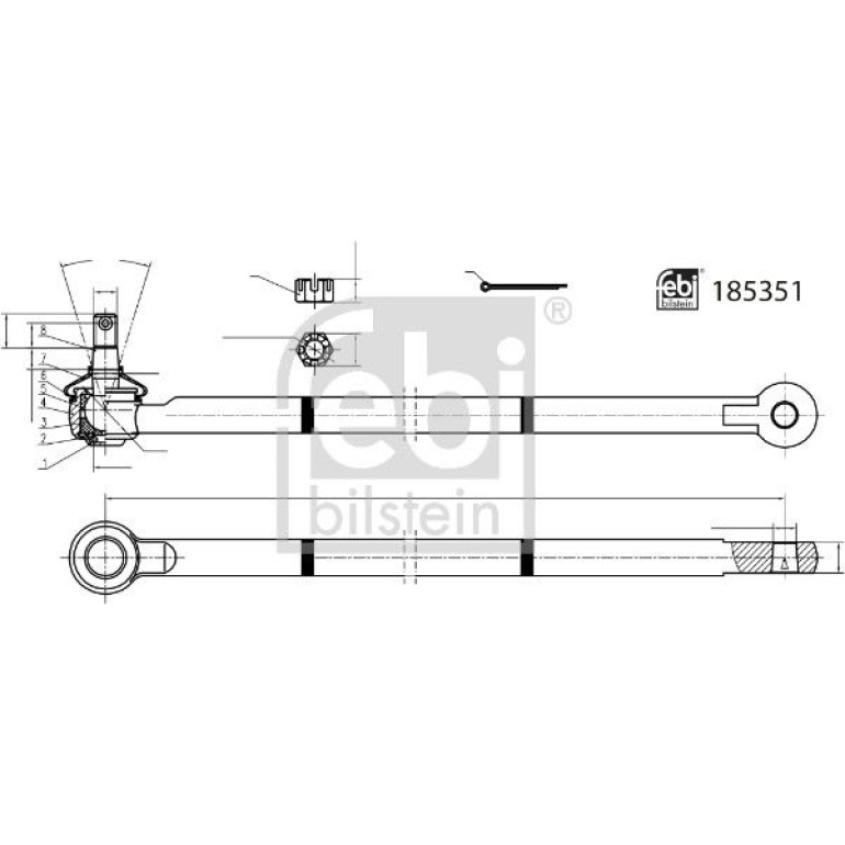 FEBI BILSTEIN 185351 Lenkstange FEBI BILSTEIN 185351 Lenkstange