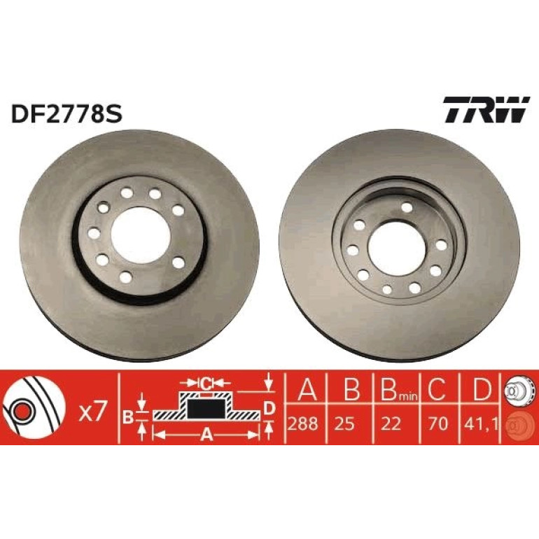 Bremsscheibe DF2778S Bremsscheibe DF2778S