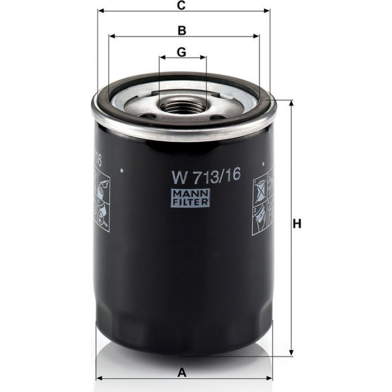 Ölfilter W 713/16 Ölfilter W 713/16
