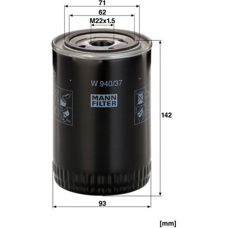 Ölfilter W 940/37 Ölfilter W 940/37