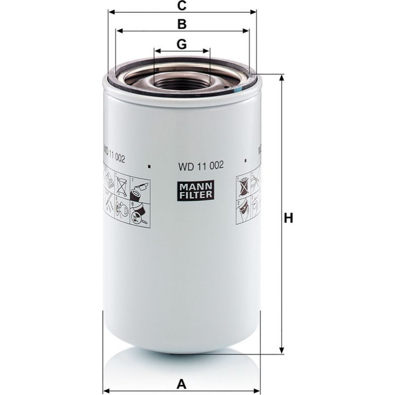 Filter, Arbeitshydraulik WD 11 002 Filter, Arbeitshydraulik WD 11 002