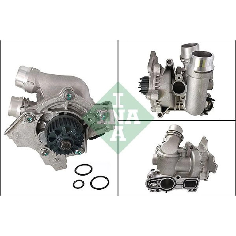 INA 538 0967 10 Wasserpumpe mit Dichtung, mit Thermostat, Metallgehäuse, für Zahnriemen-Nebenantrieb INA 538 0967 10 Wasserpumpe mit Dichtung, mit Thermostat, Metallgehäuse, für Zahnriemen-Nebenantrieb