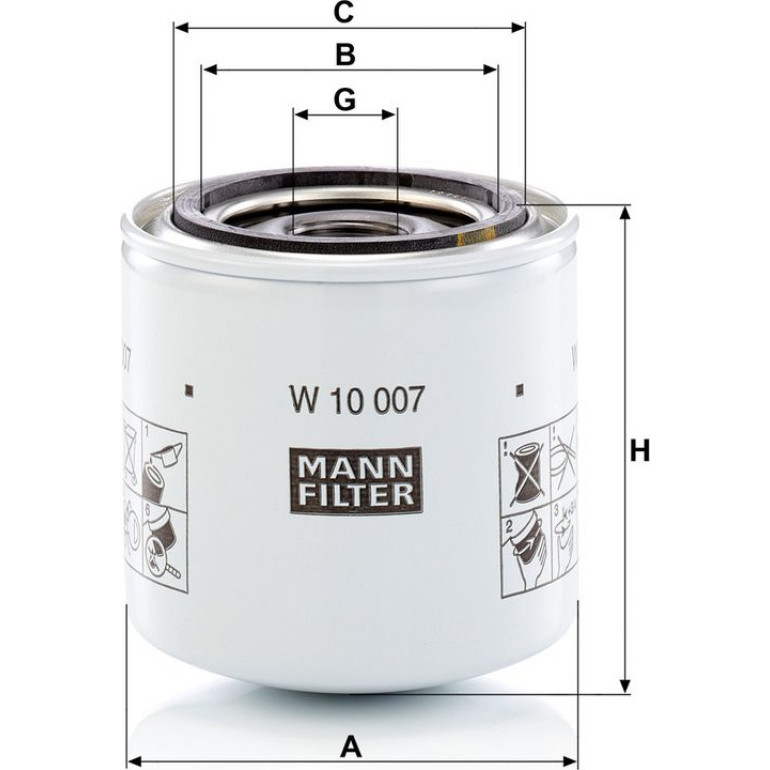 Filter, Arbeitshydraulik W 10 007 Filter, Arbeitshydraulik W 10 007