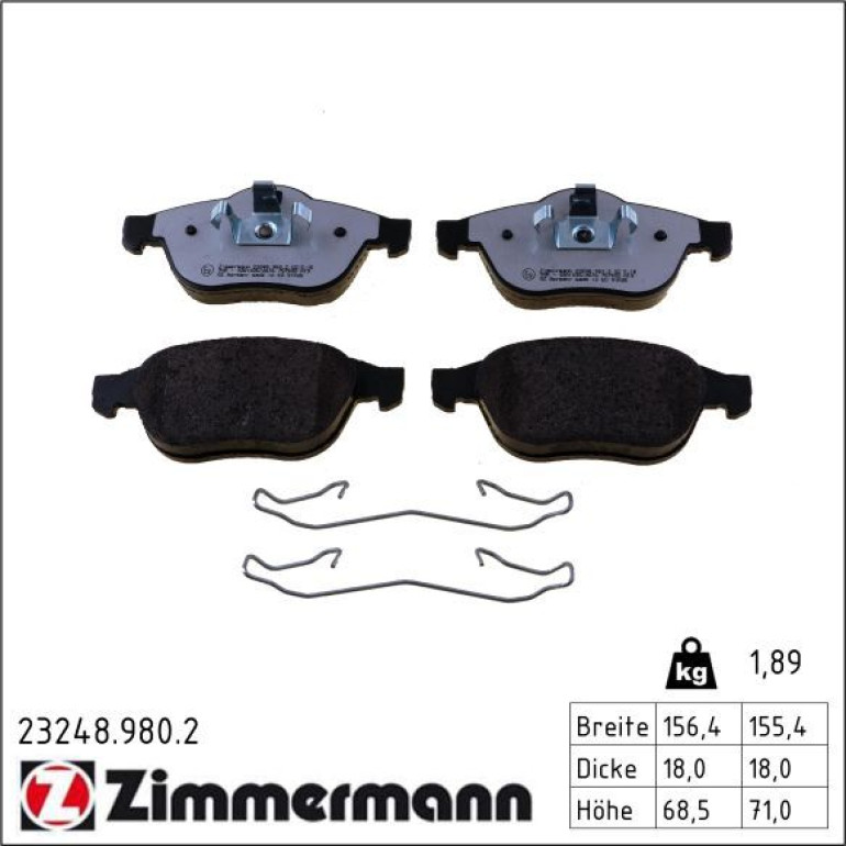 Bremsbelagsatz, Scheibenbremse 23248.980.2 Bremsbelagsatz, Scheibenbremse 23248.980.2