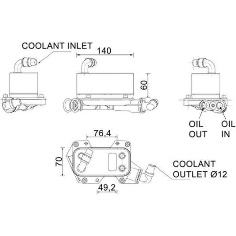 Ölkühler, Automatikgetriebe CLC 132 000P Ölkühler, Automatikgetriebe CLC 132 000P