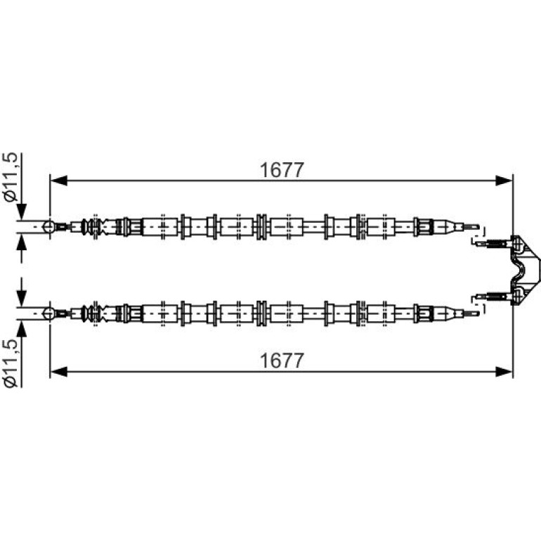 Seilzug, Feststellbremse 1 987 482 141 Seilzug, Feststellbremse 1 987 482 141