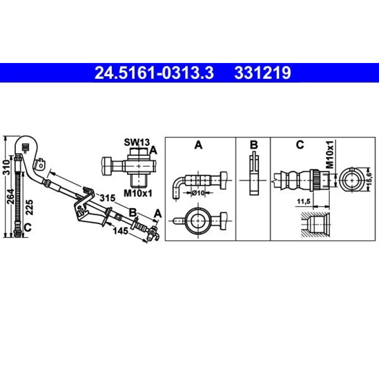 Bremsschlauch 24.5161-0313.3 Bremsschlauch 24.5161-0313.3