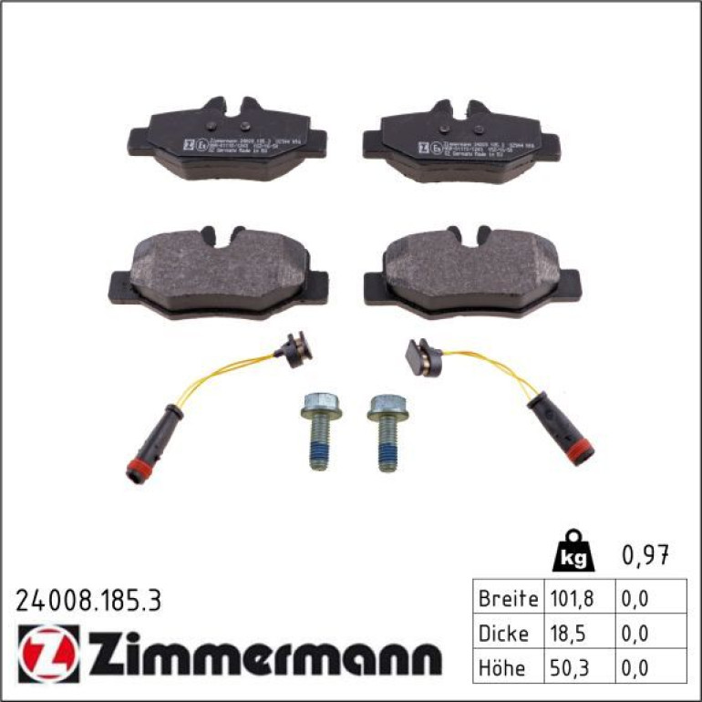 Bremsbelagsatz, Scheibenbremse 24008.185.3 Bremsbelagsatz, Scheibenbremse 24008.185.3