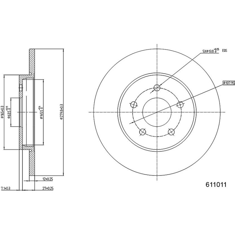 Bremsscheibe 6110101