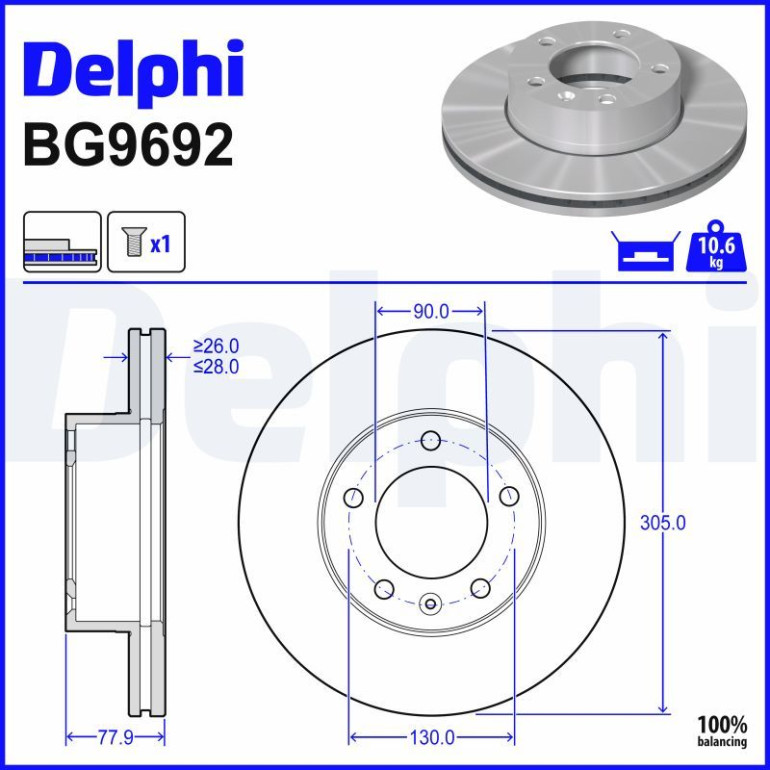 Bremsscheibe BG9692 Bremsscheibe BG9692